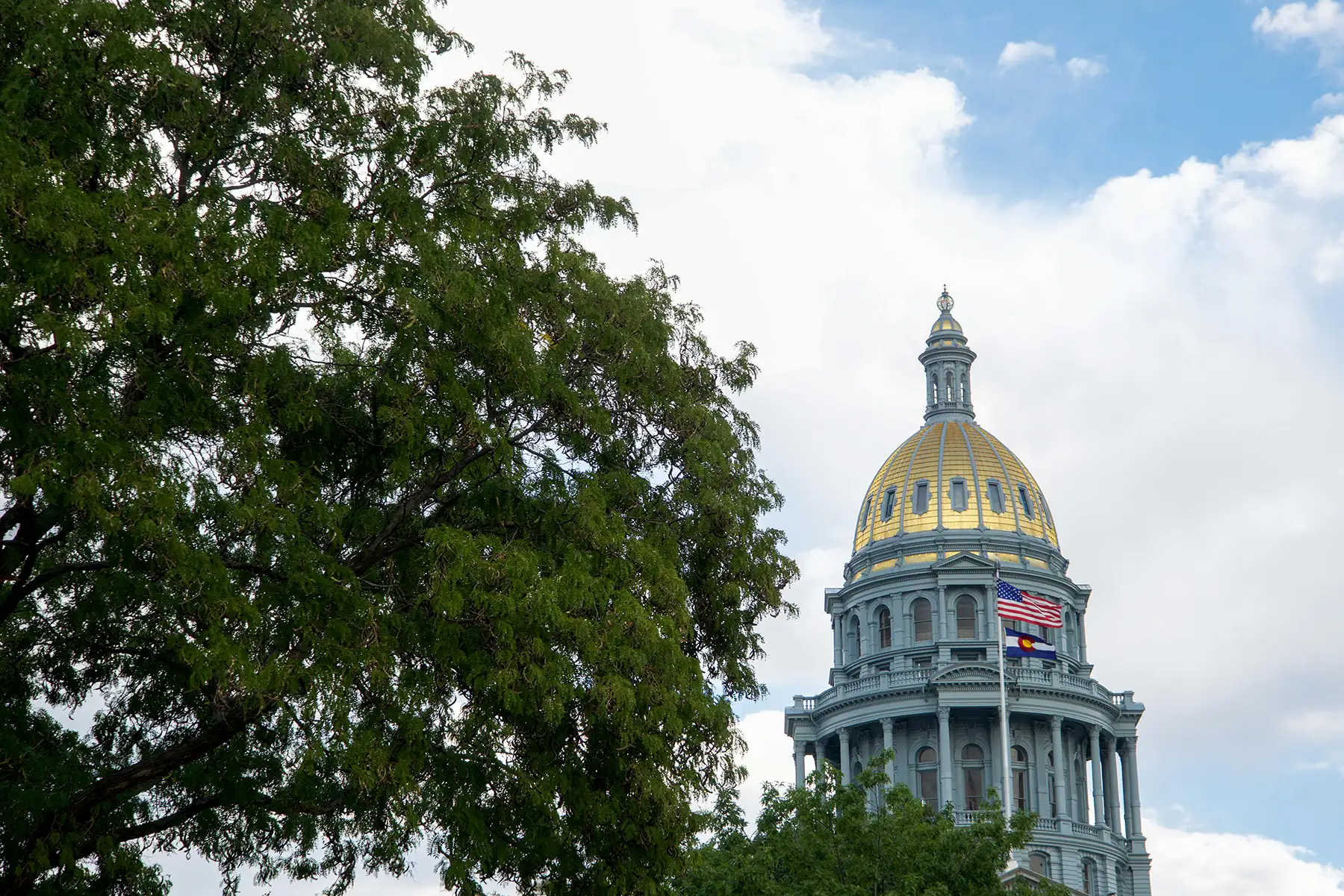 The Colorado State Capitol building on a sunny day