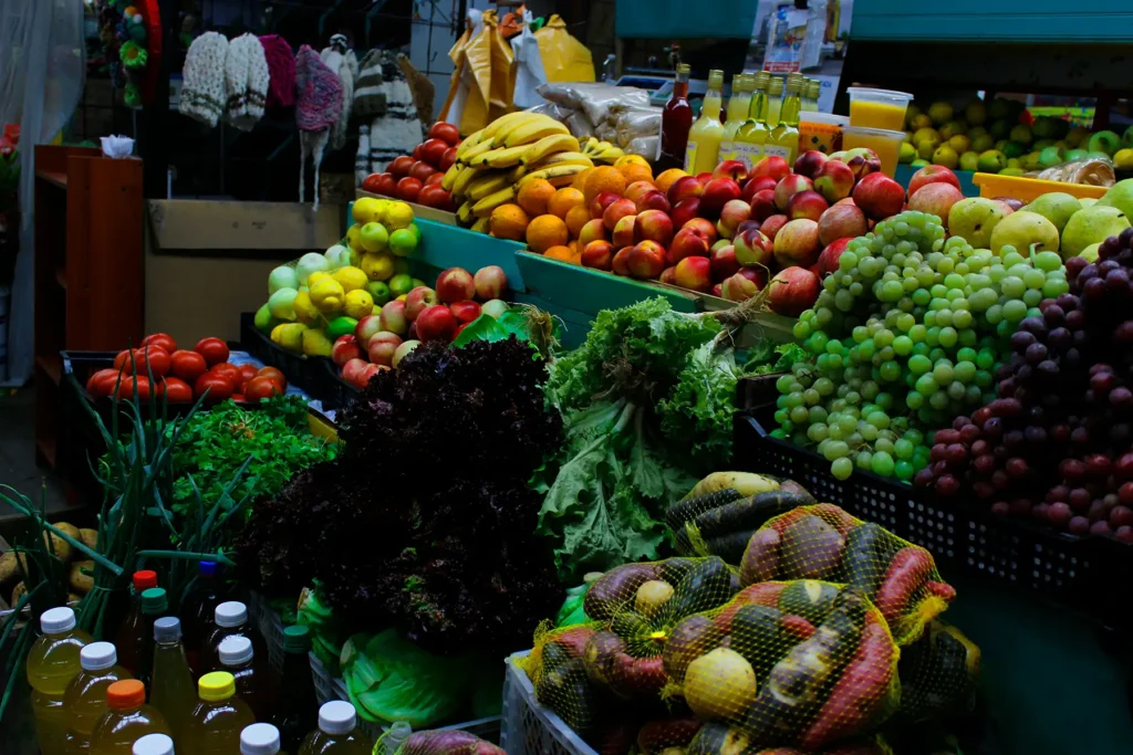 Produce inside of a grocery store