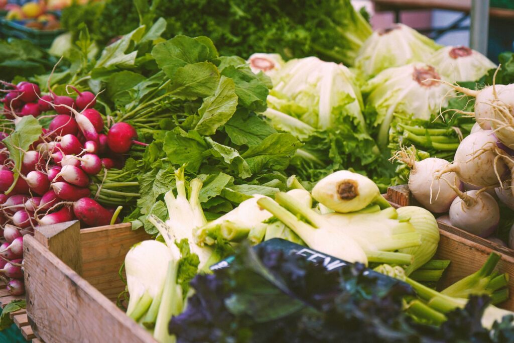 Boxes of veggies / Cajas de verduras